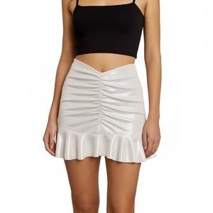 NEW MISCREANTS LONDON halo mini skirt in white iridescent